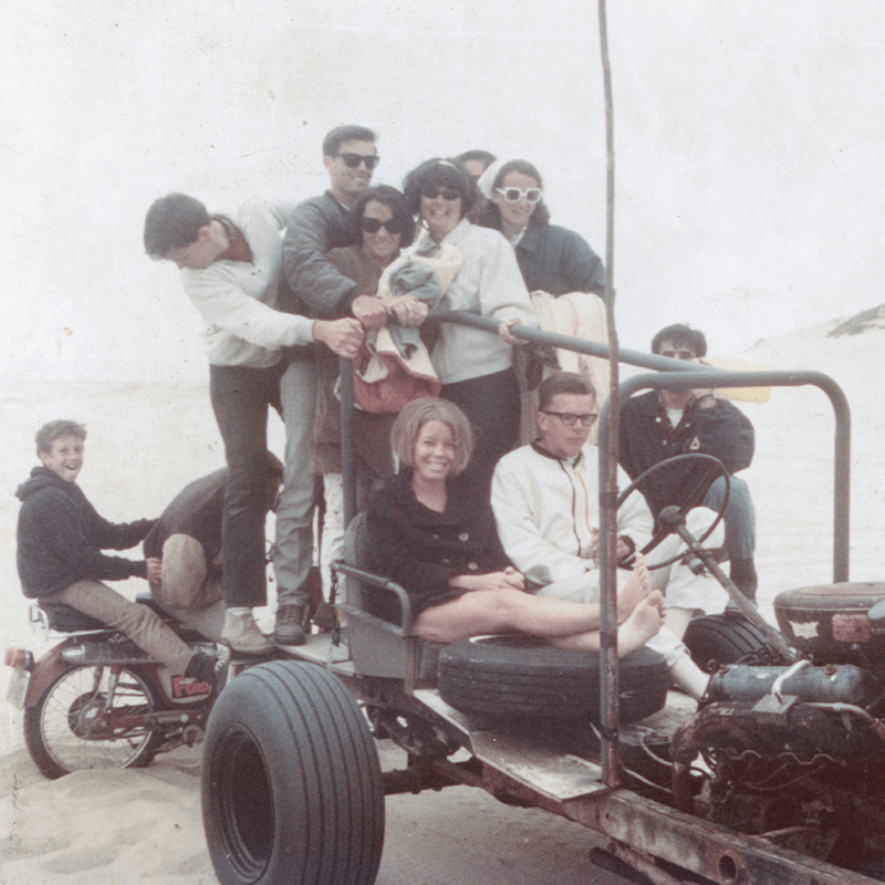 Dune buggy family portrait