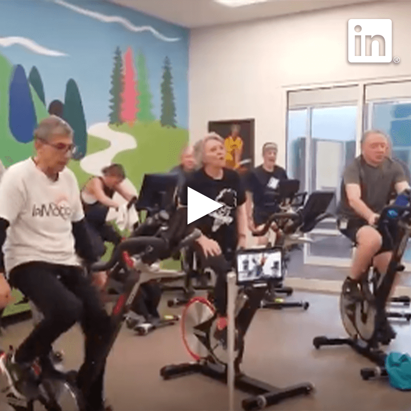 Thumbnail image of a group cycling class