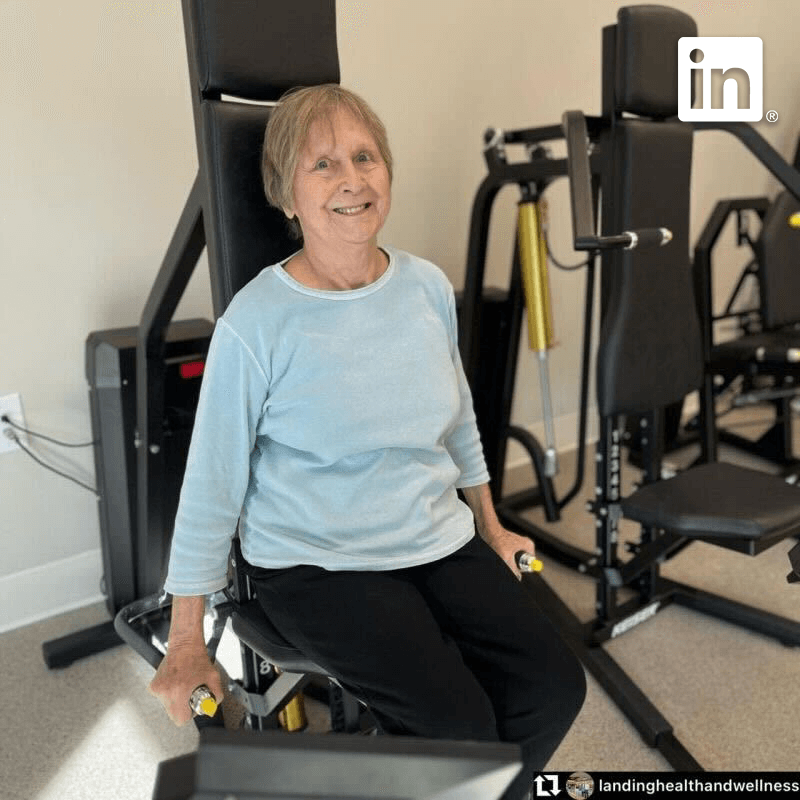 Thumbnail image of an older adult on the A250 Triceps machine