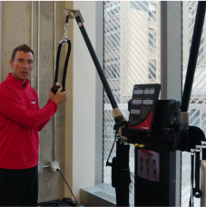 Mac Calloway giving a tour of the Functional Trainer